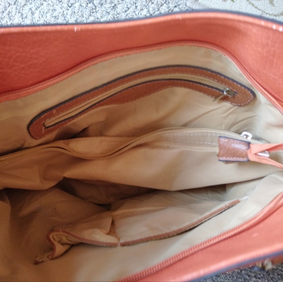 Tree of Life Orange/Brown Handbag - Picture 2 of 8